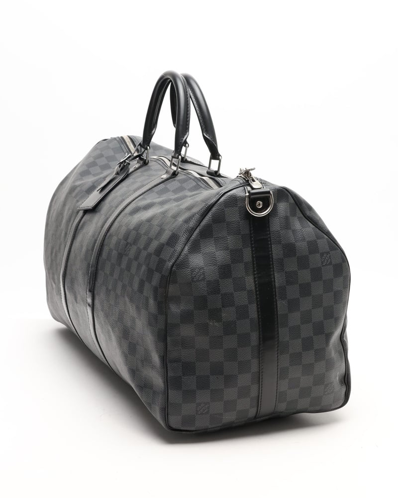 Louis Vuitton Damier Graphite Keepall Bandouliére 55 Weekend Bag