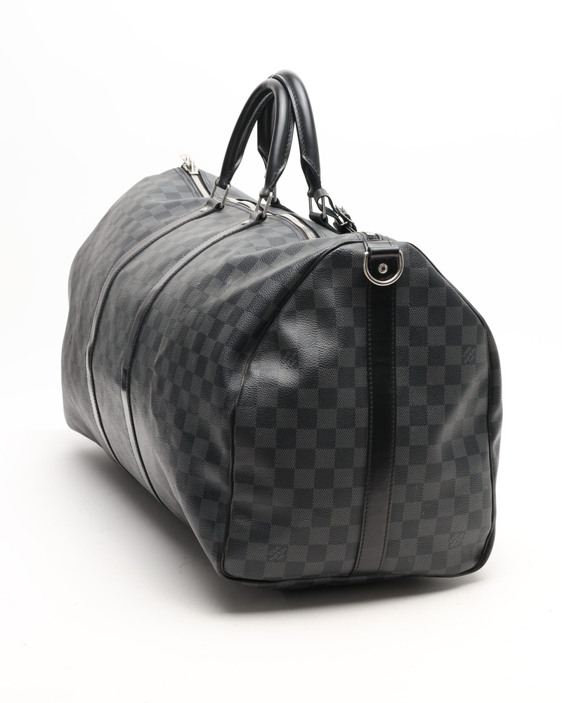Louis Vuitton Damier Graphite Keepall Bandouliére 55 Weekend Bag