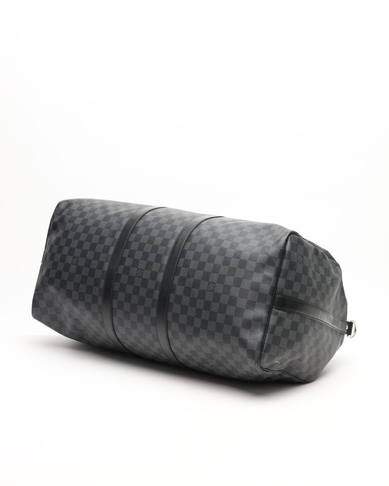 Louis Vuitton Damier Graphite Keepall Bandouliére 55 Weekend Bag