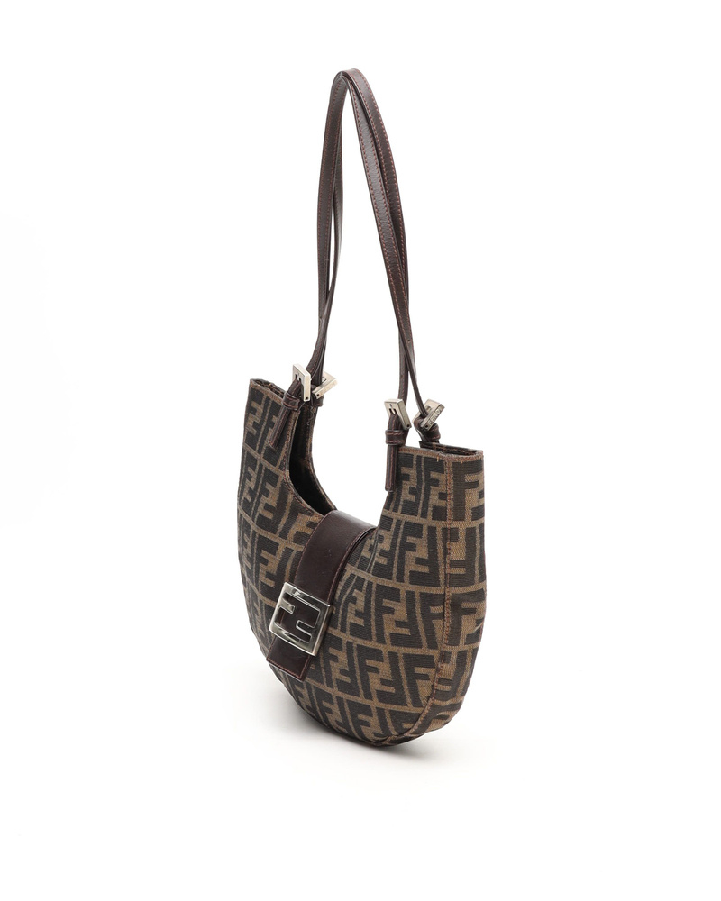 Fendi Zucca Half Moon Bag