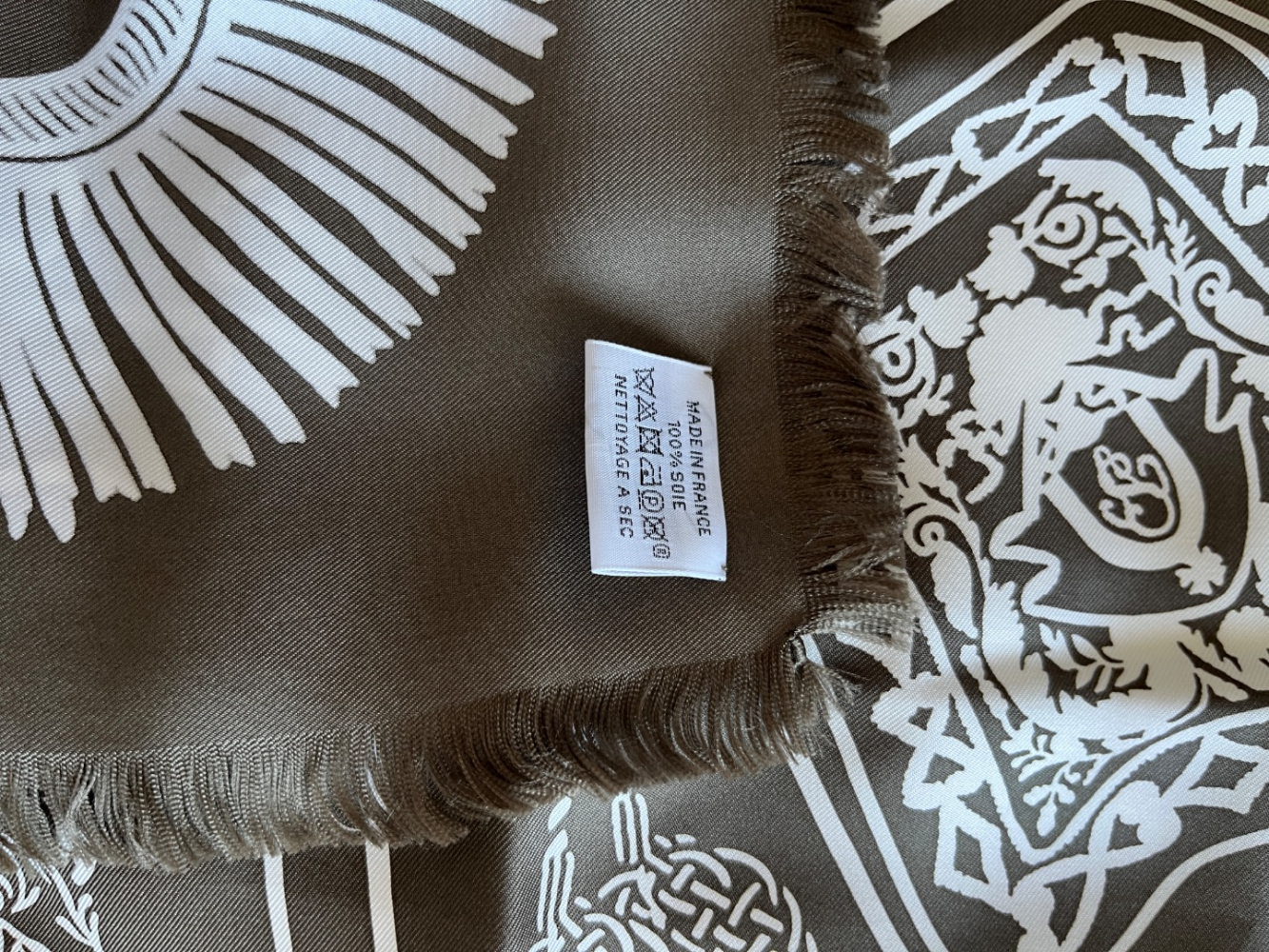 Hermès Carré 80 frangé