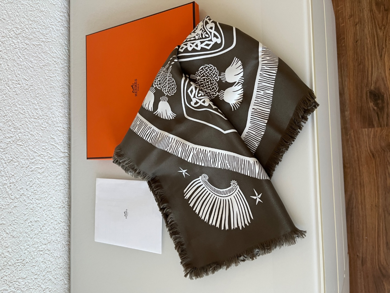 Hermès Carré 80 frangé