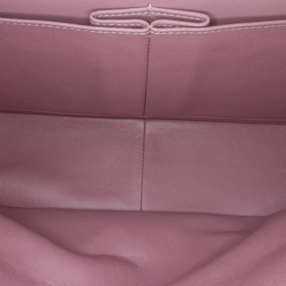 Chanel Classic Double Flap Jumbo Matelassè Caviar Leather Flap Handbag Pink