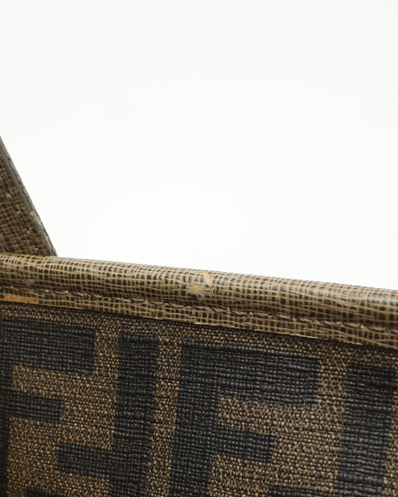 Fendi Studded Zucca Roll Tote Bag