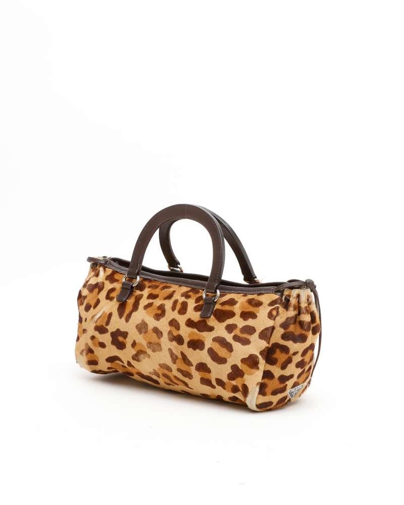 Prada Leopard Baguette Bag