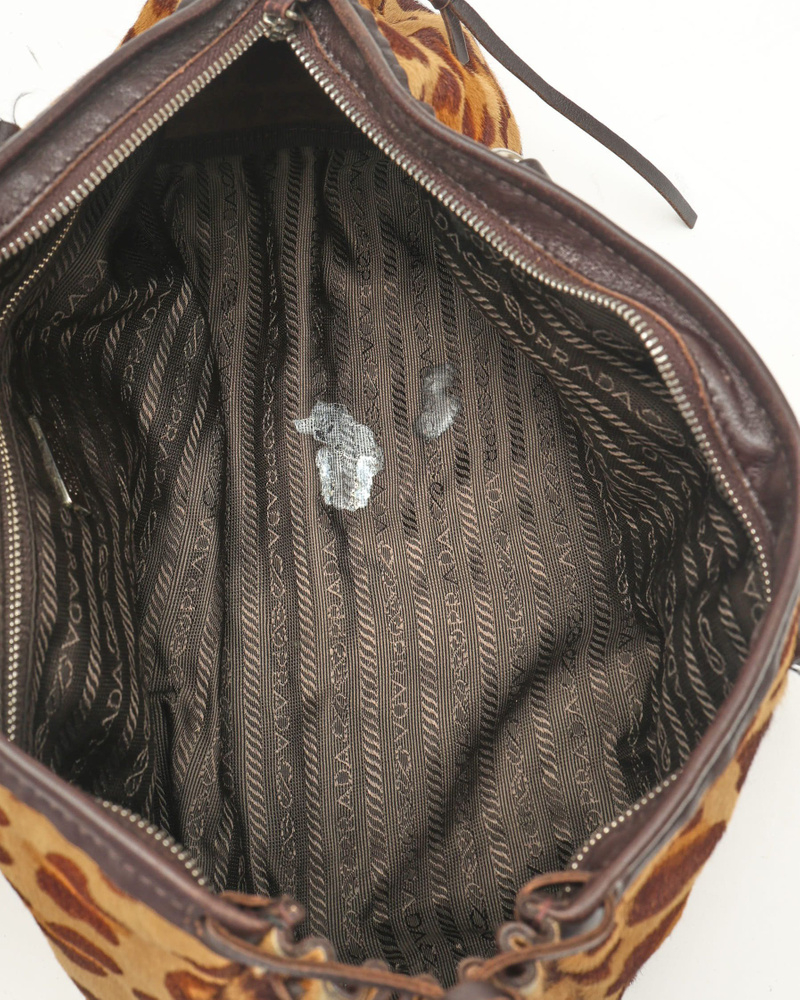 Prada Leopard Baguette Bag