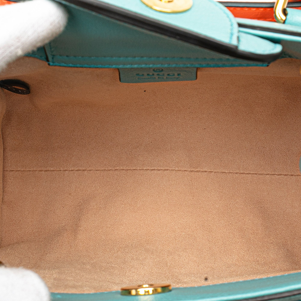 Gucci Diana Mini Leather Tote Bag Blue