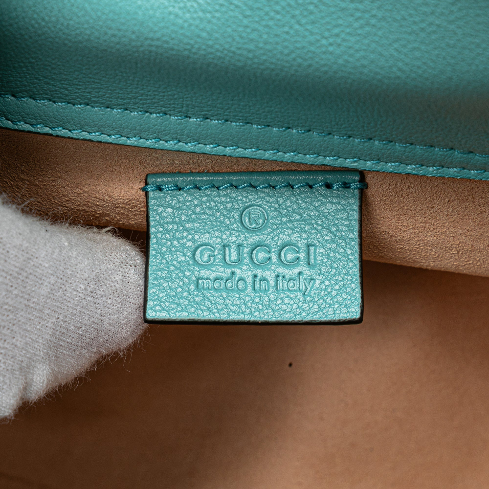 Gucci Diana Mini Leather Tote Bag Blue