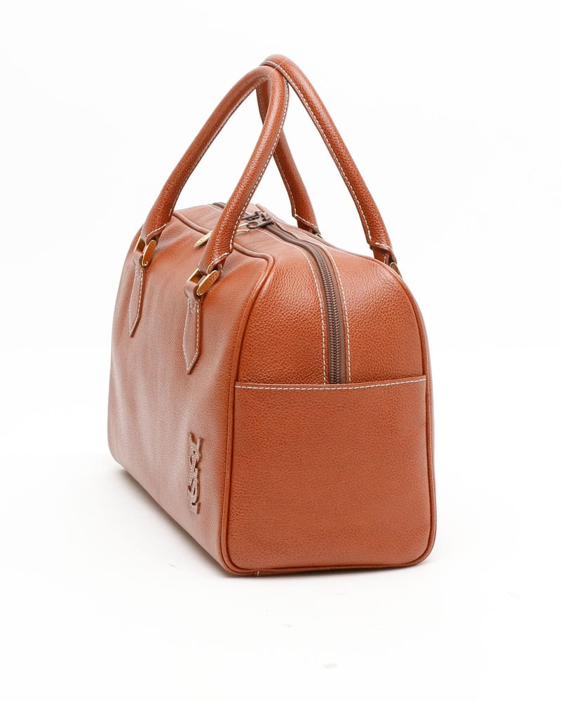 Saint Laurent Logo Stitch Boston Bag