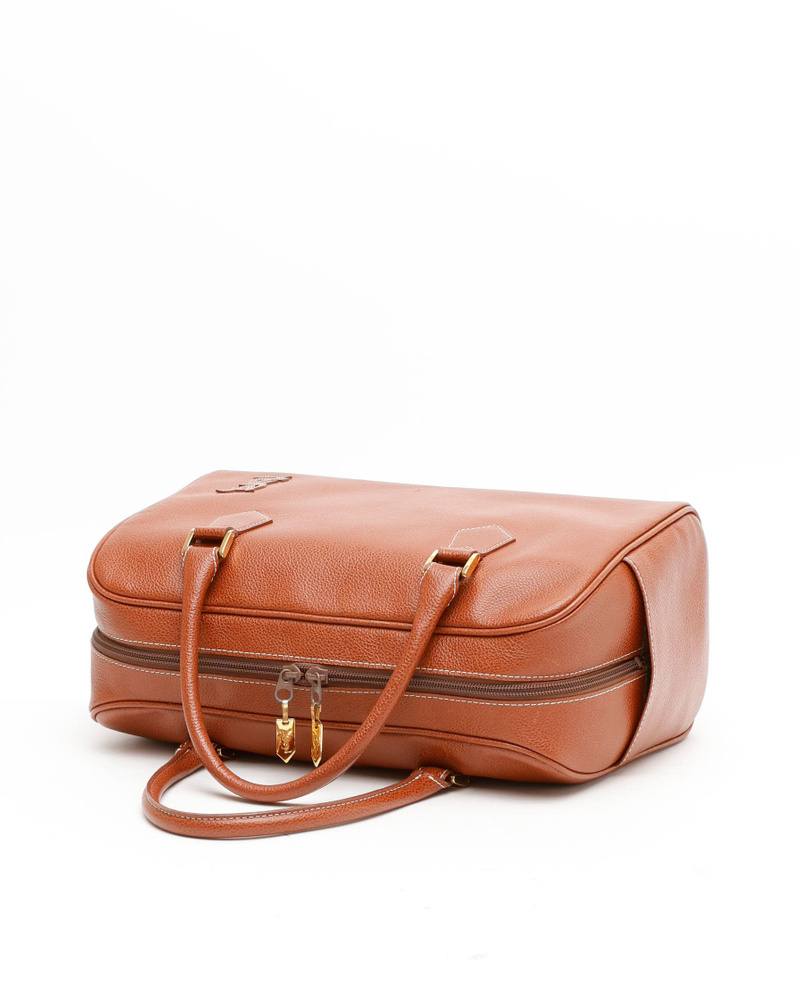 Saint Laurent Logo Stitch Boston Bag