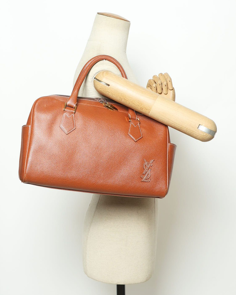 Saint Laurent Logo Stitch Boston Bag