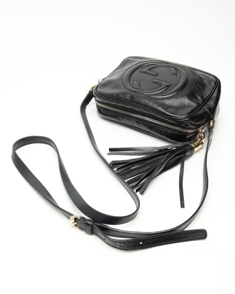 Gucci Patent Soho Disco Camera Bag
