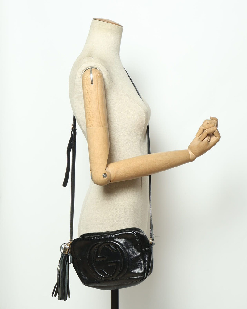 Gucci Patent Soho Disco Camera Bag