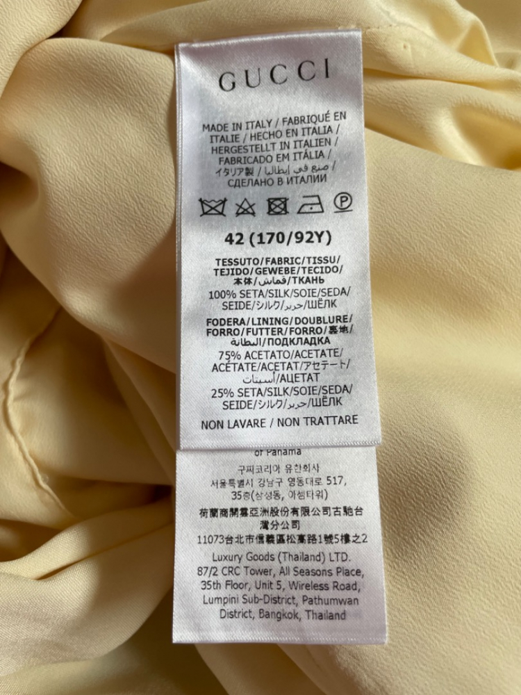 Gucci Robe Gucci en soie élégante neuve