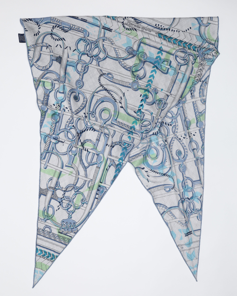 Hermès Losange Cashmere Silk Scarf