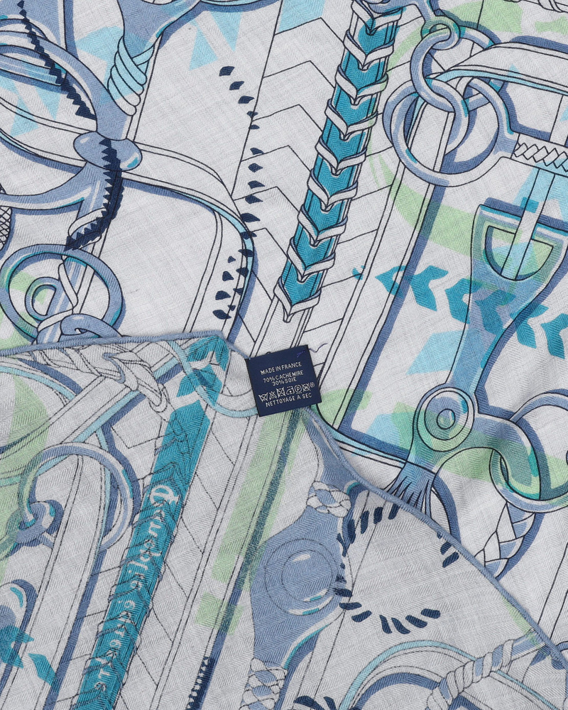 Hermès Losange Cashmere Silk Scarf