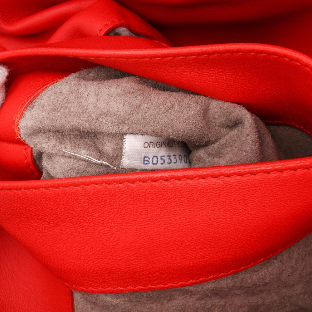 Bottega Veneta B Bottega Veneta Red Nappa Leather Leather Baby Nappa Intrecciato Olimpia Crossbody Italy