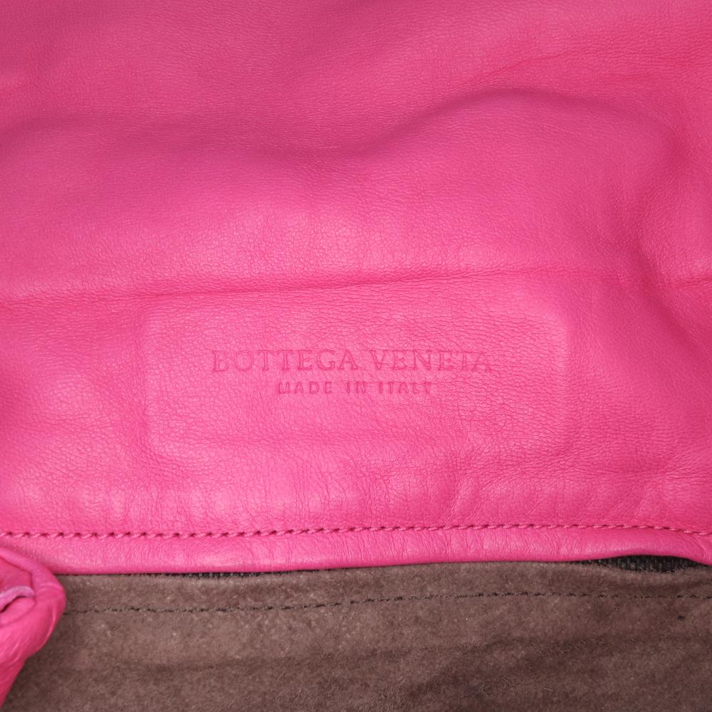 Bottega Veneta B Bottega Veneta Pink Hot Pink Nappa Leather Leather Nappa Intrecciato Flap Crossbody Italy