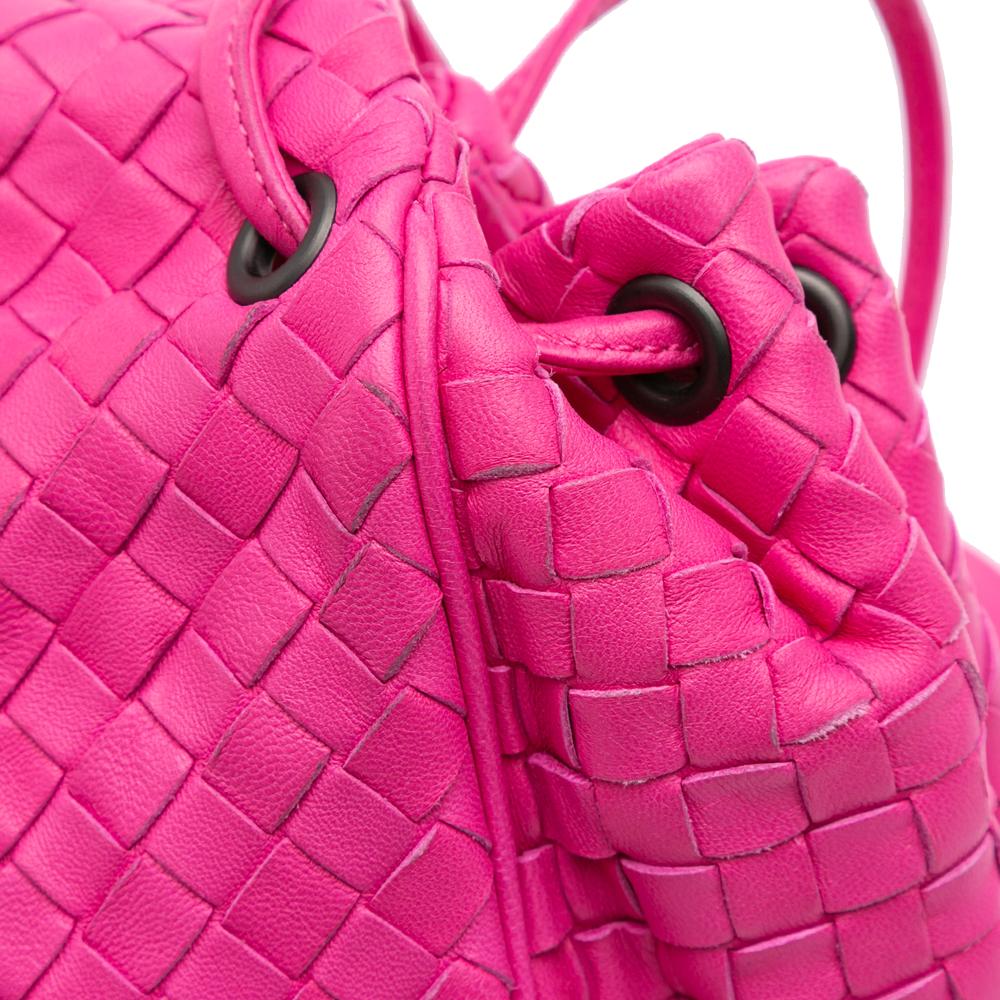 Bottega Veneta B Bottega Veneta Pink Hot Pink Nappa Leather Leather Nappa Intrecciato Flap Crossbody Italy
