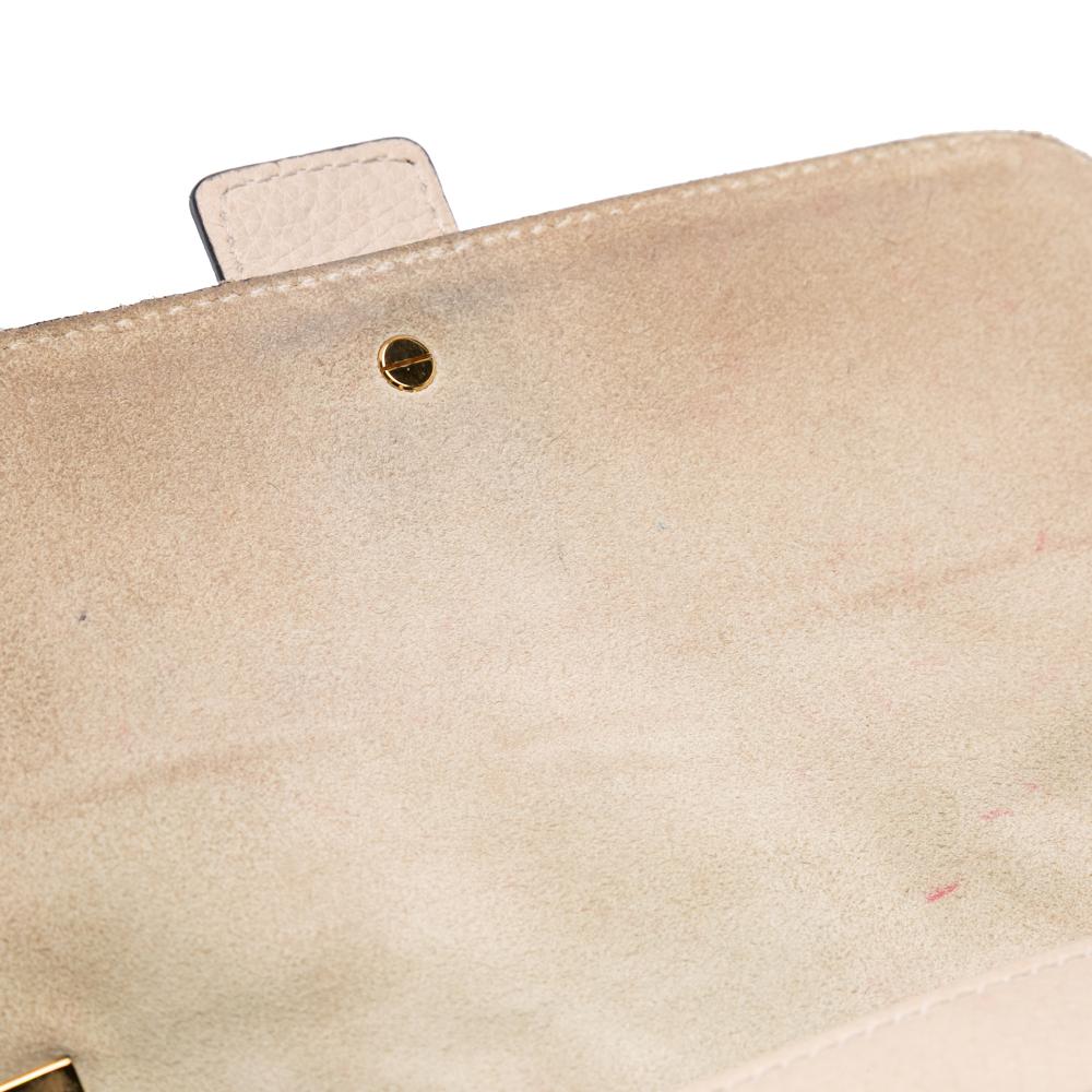 Valentino B Valentino Brown Light Beige Calf Leather skin B Rockstud Chain Shoulder Bag Italy