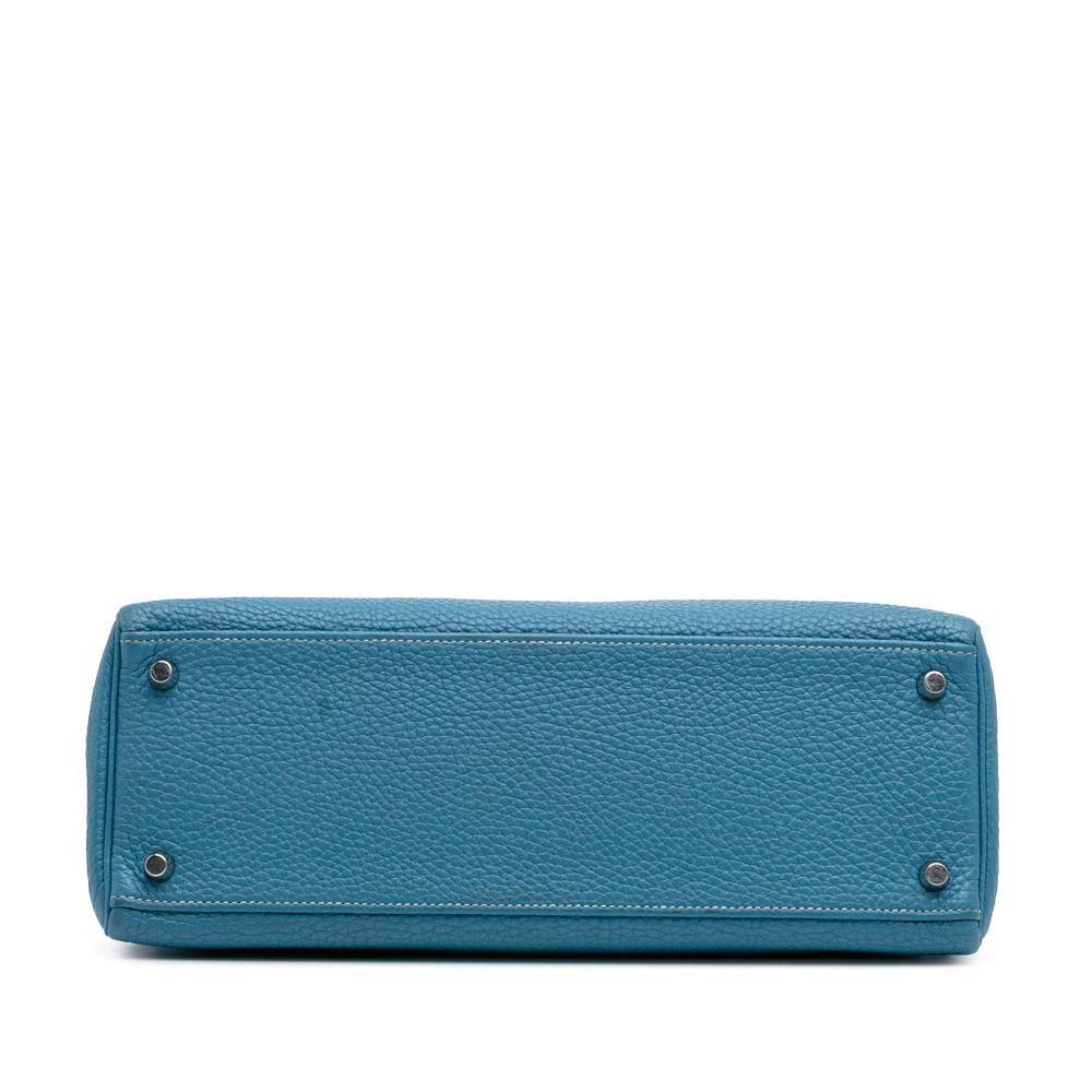 Hermès B Hermès Blue Denim Calf Leather Togo Kelly II Retourne 32 France