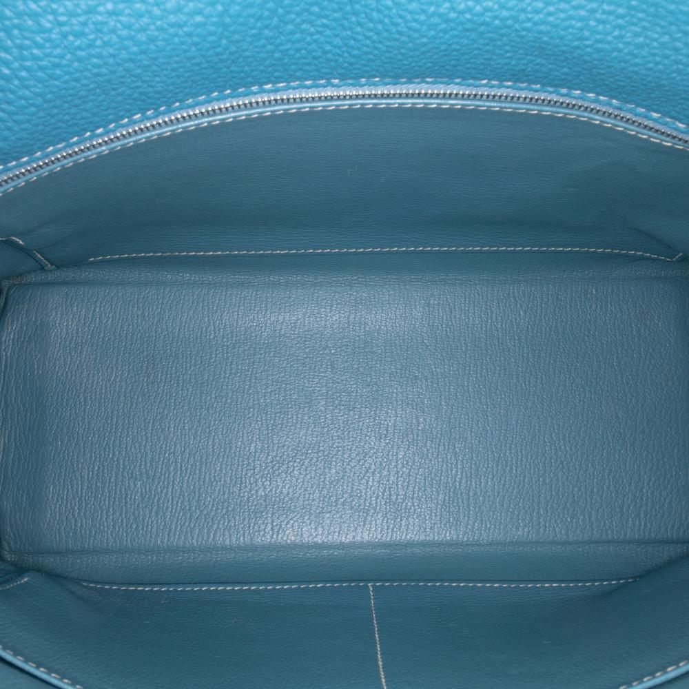 Hermès B Hermès Blue Denim Calf Leather Togo Kelly II Retourne 32 France