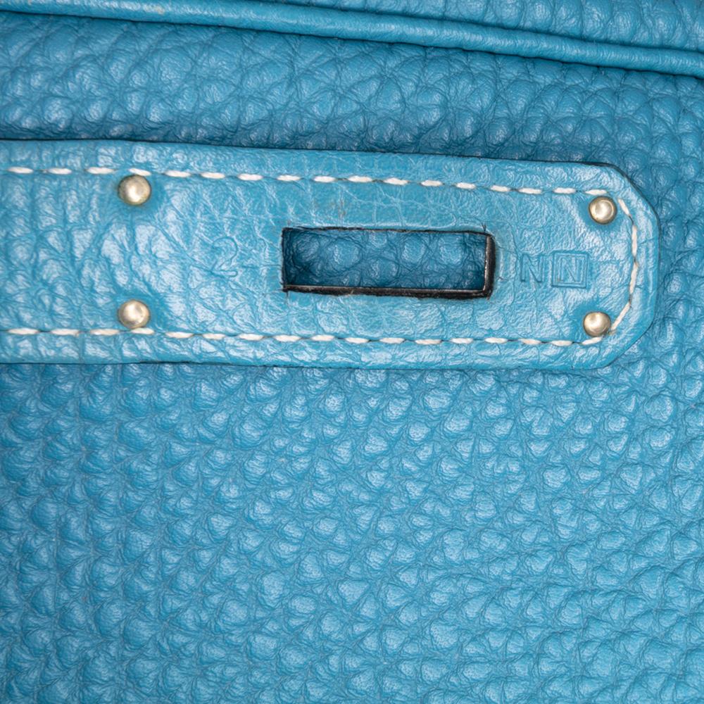 Hermès B Hermès Blue Denim Calf Leather Togo Kelly II Retourne 32 France