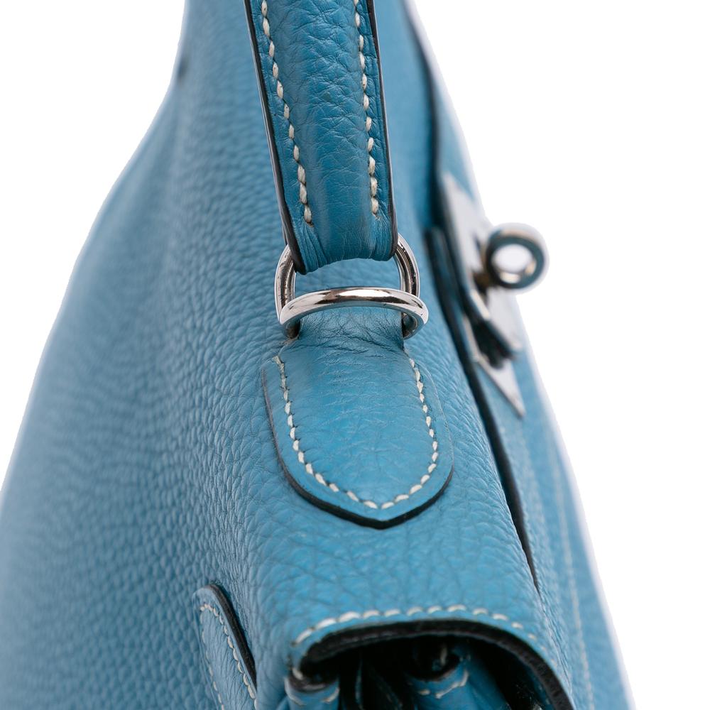 Hermès B Hermès Blue Denim Calf Leather Togo Kelly II Retourne 32 France