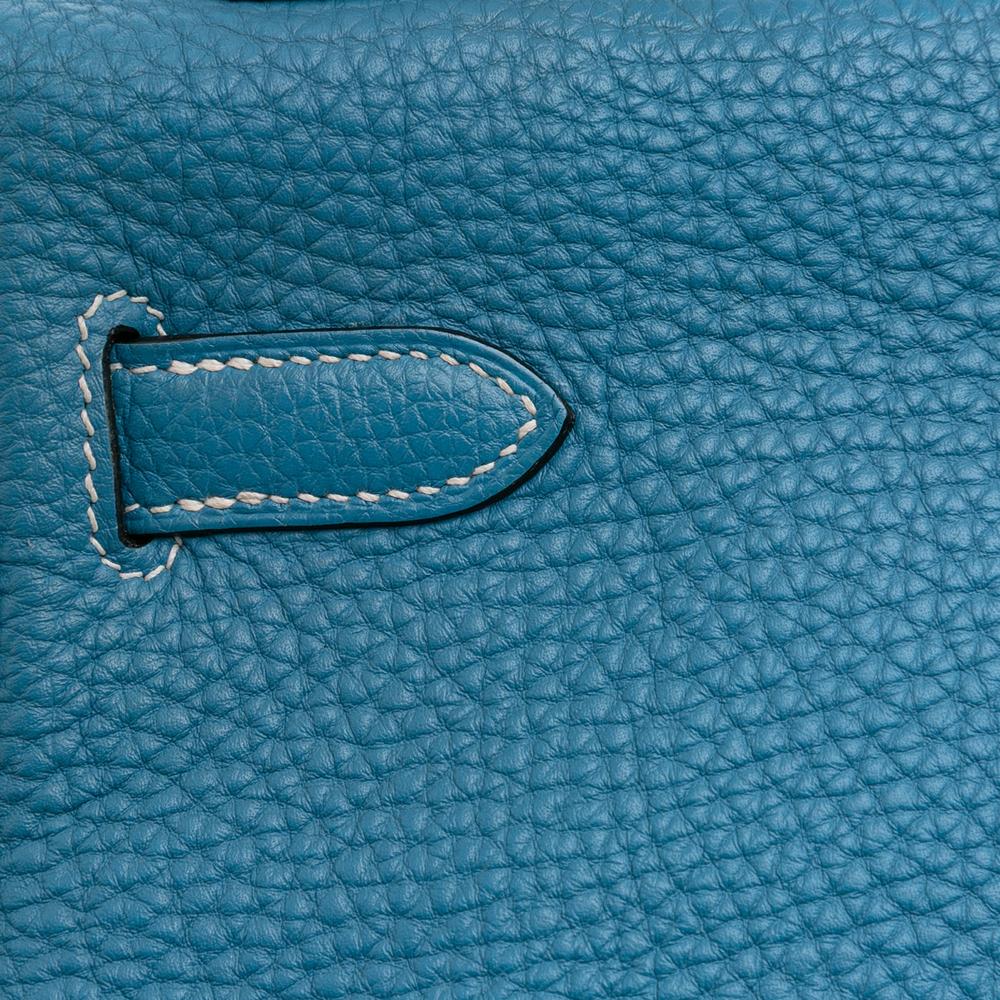 Hermès B Hermès Blue Denim Calf Leather Togo Kelly II Retourne 32 France