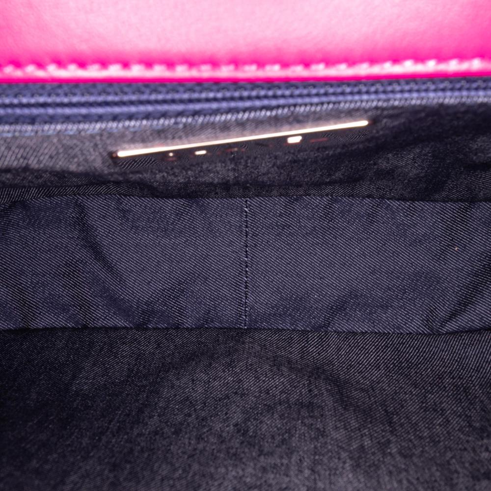 Chanel AB Chanel Pink Hot Pink Lambskin Leather Leather Lambskin CC Mania Flap Italy