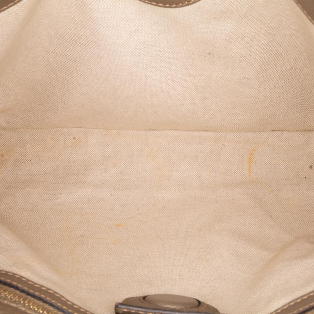 Gucci B Gucci Gold Calf Leather Medium skin Bamboo Shopper Satchel Italy