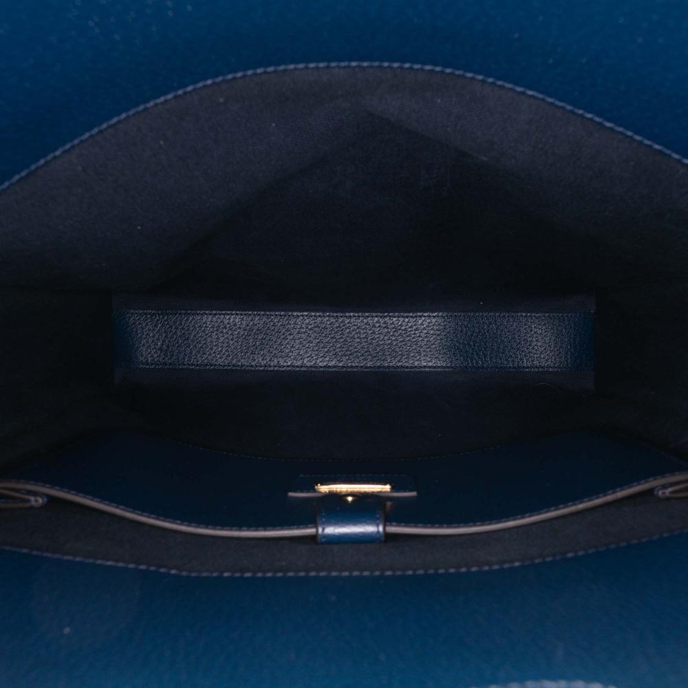 Gucci AB Gucci Blue Coated Canvas Fabric GG Supreme Kaleidoscope Tote Italy