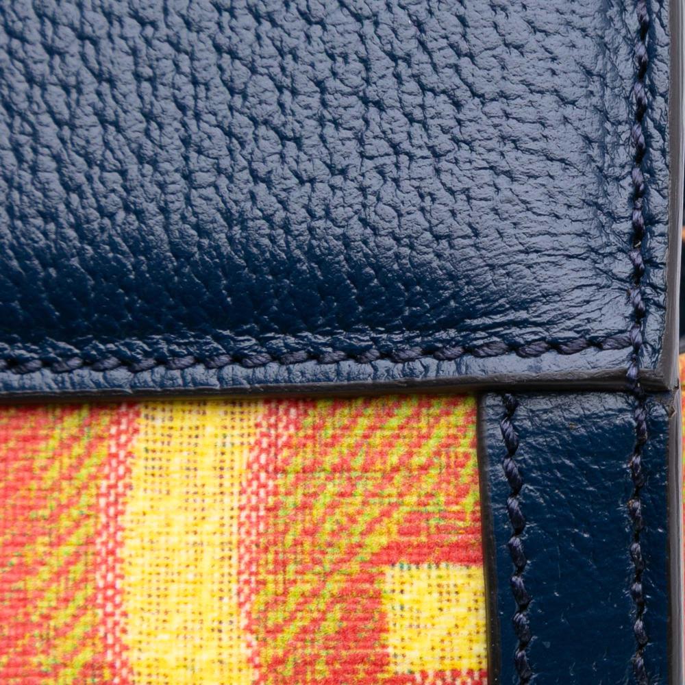 Gucci AB Gucci Blue Coated Canvas Fabric GG Supreme Kaleidoscope Tote Italy