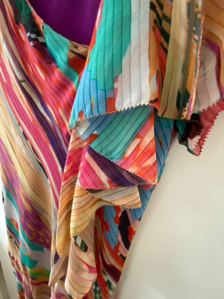 Etro Robe en soie multicolore