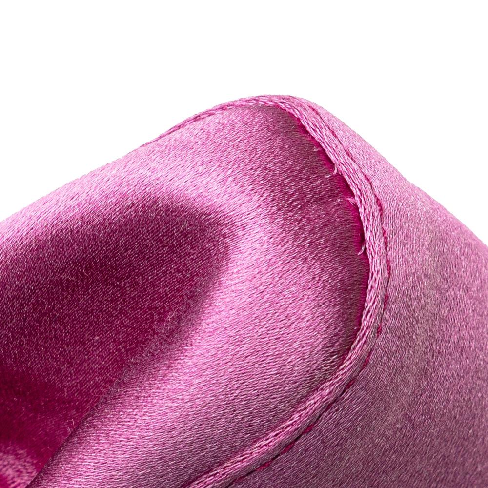 Miu Miu B Miu Miu Pink Hot Pink Satin Fabric Clasp Clutch on Strap Italy