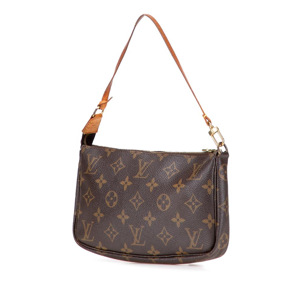 Louis Vuitton B Louis Vuitton Brown Monogram Canvas Fabric Monogram Pochette Accessoires France
