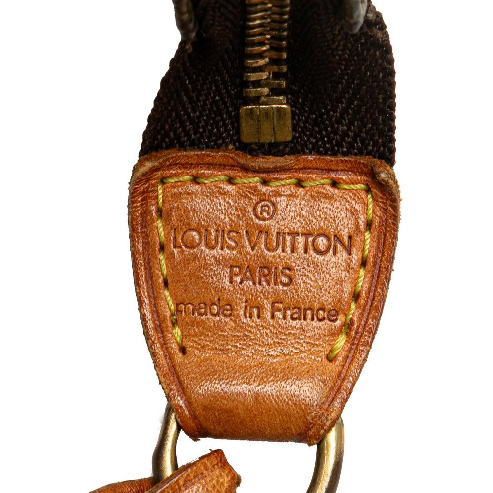 Louis Vuitton B Louis Vuitton Brown Monogram Canvas Fabric Monogram Pochette Accessoires France