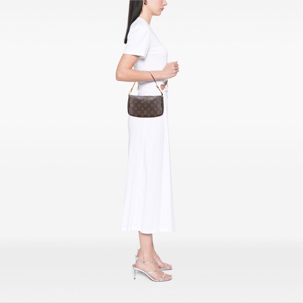 Louis Vuitton B Louis Vuitton Brown Monogram Canvas Fabric Monogram Pochette Accessoires France