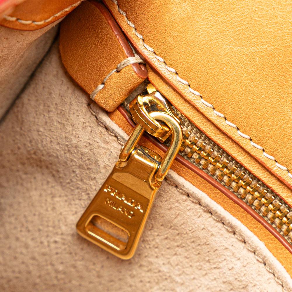 Prada B Prada Red Canvas Fabric Canapa Righe Crossbody Italy