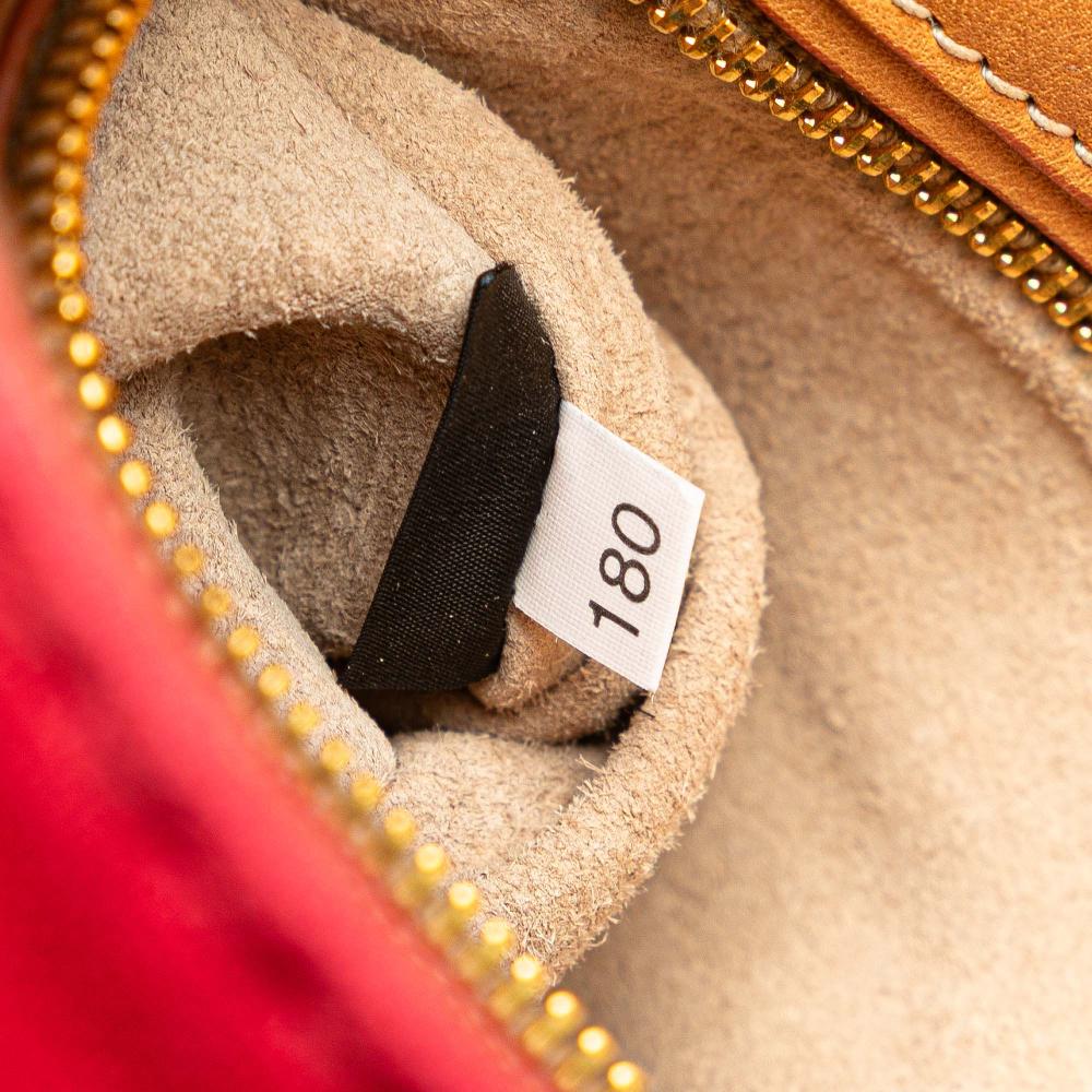 Prada B Prada Red Canvas Fabric Canapa Righe Crossbody Italy