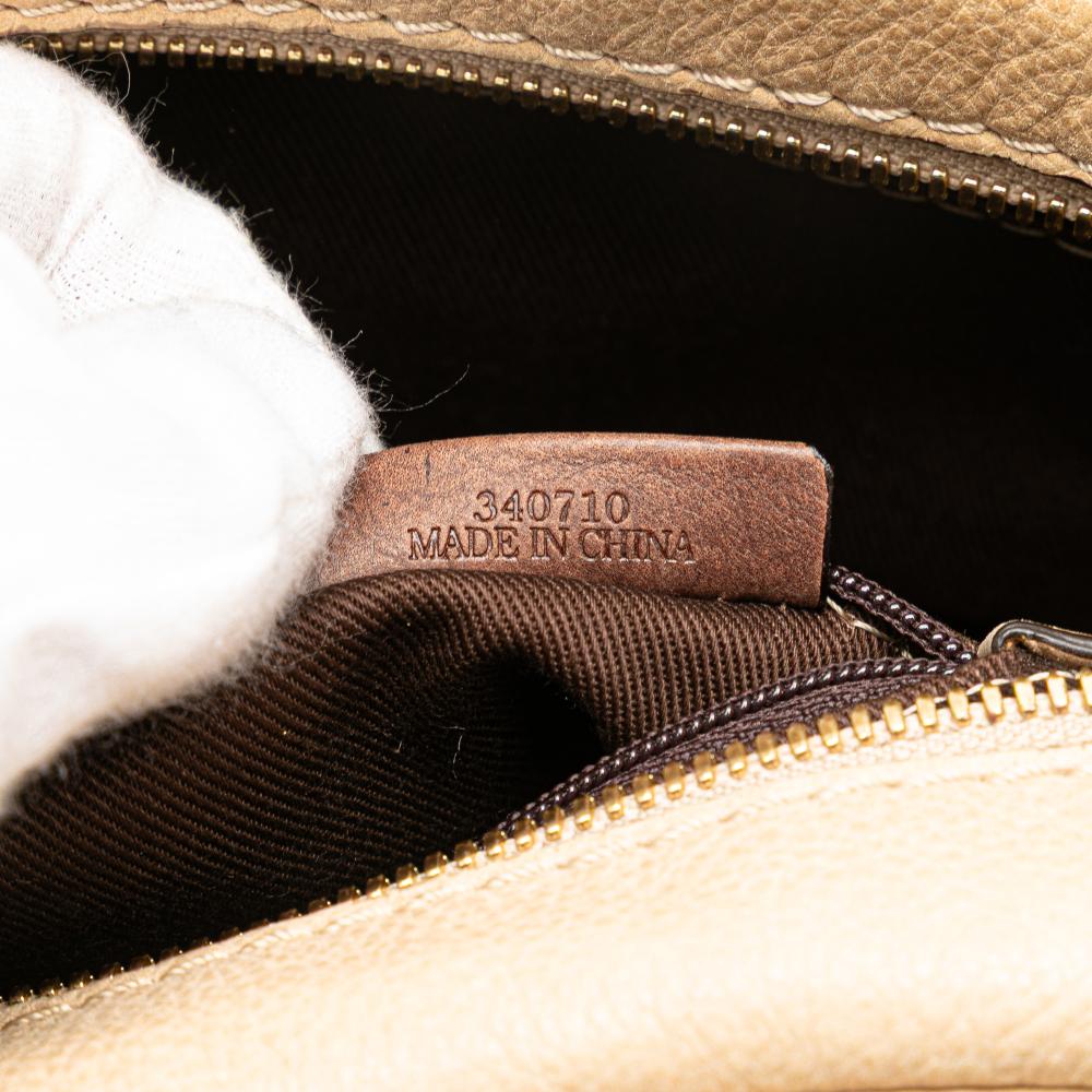 Loewe B LOEWE Brown Light Beige Calf Leather Mini Anagram Tassel Handbag China