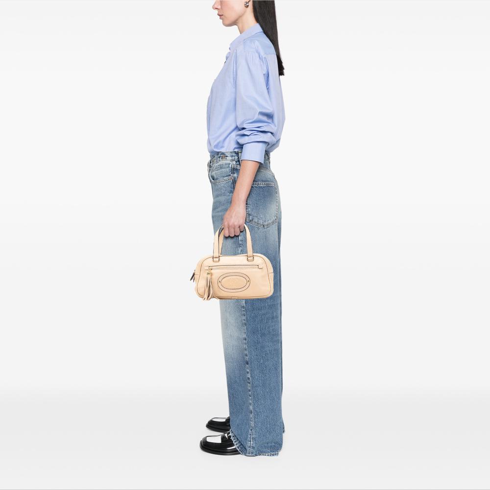 Loewe B LOEWE Brown Light Beige Calf Leather Mini Anagram Tassel Handbag China