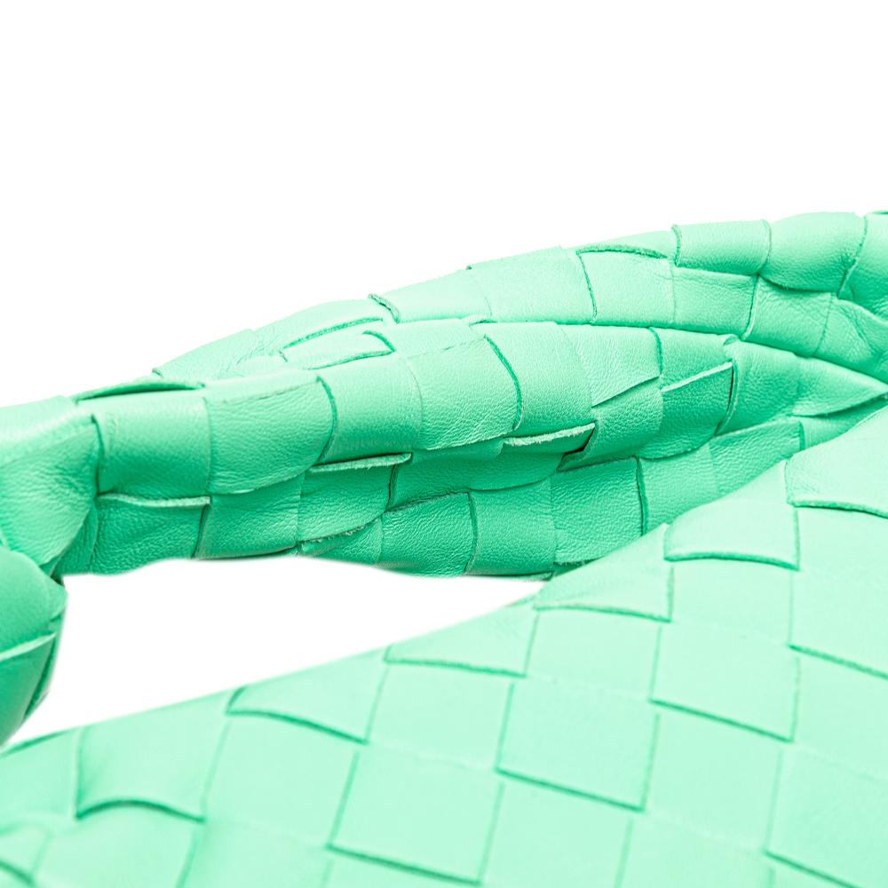 Bottega Veneta B Bottega Veneta Green Light Green Nappa Leather Leather Mini Nappa Intrecciato Jodie Italy