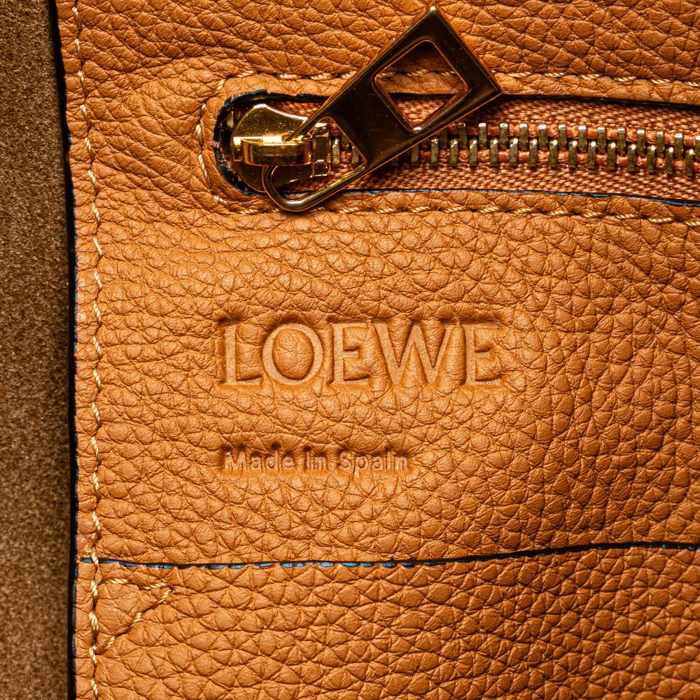 Loewe B LOEWE Brown Light Brown Calf Leather Medium Flamenco Knot Tote Spain