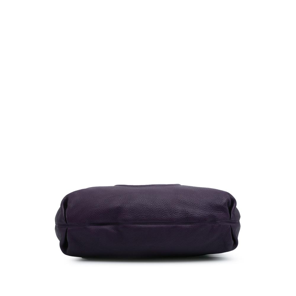 Gucci AB Gucci Purple Violet Calf Leather Soho Hobo Italy