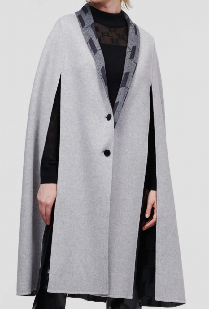 Karl Lagerfeld Reversible KL Monogram Cape