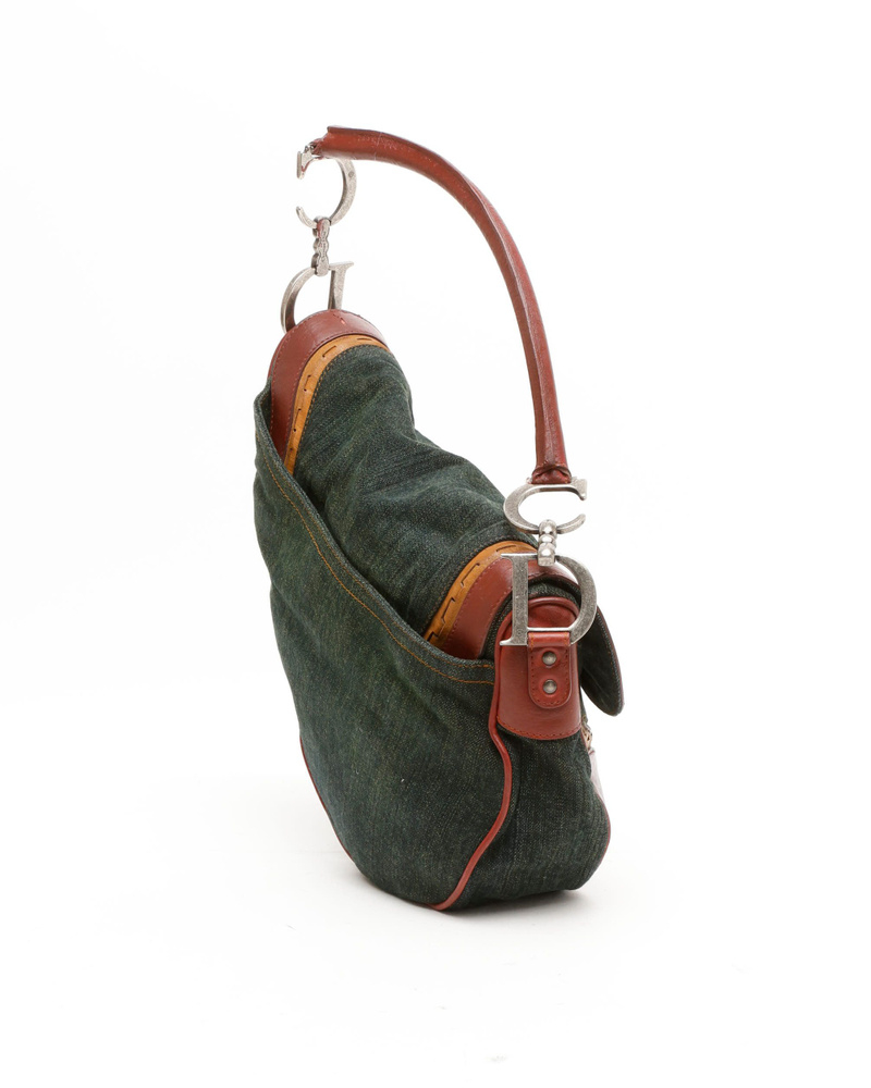 Christian Dior Denim Saddle Bag