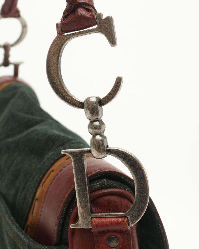 Christian Dior Denim Saddle Bag