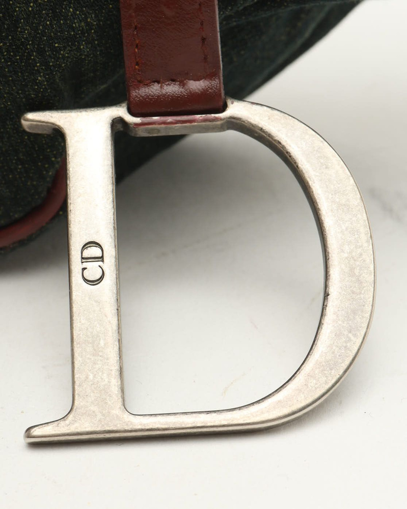 Christian Dior Denim Saddle Bag