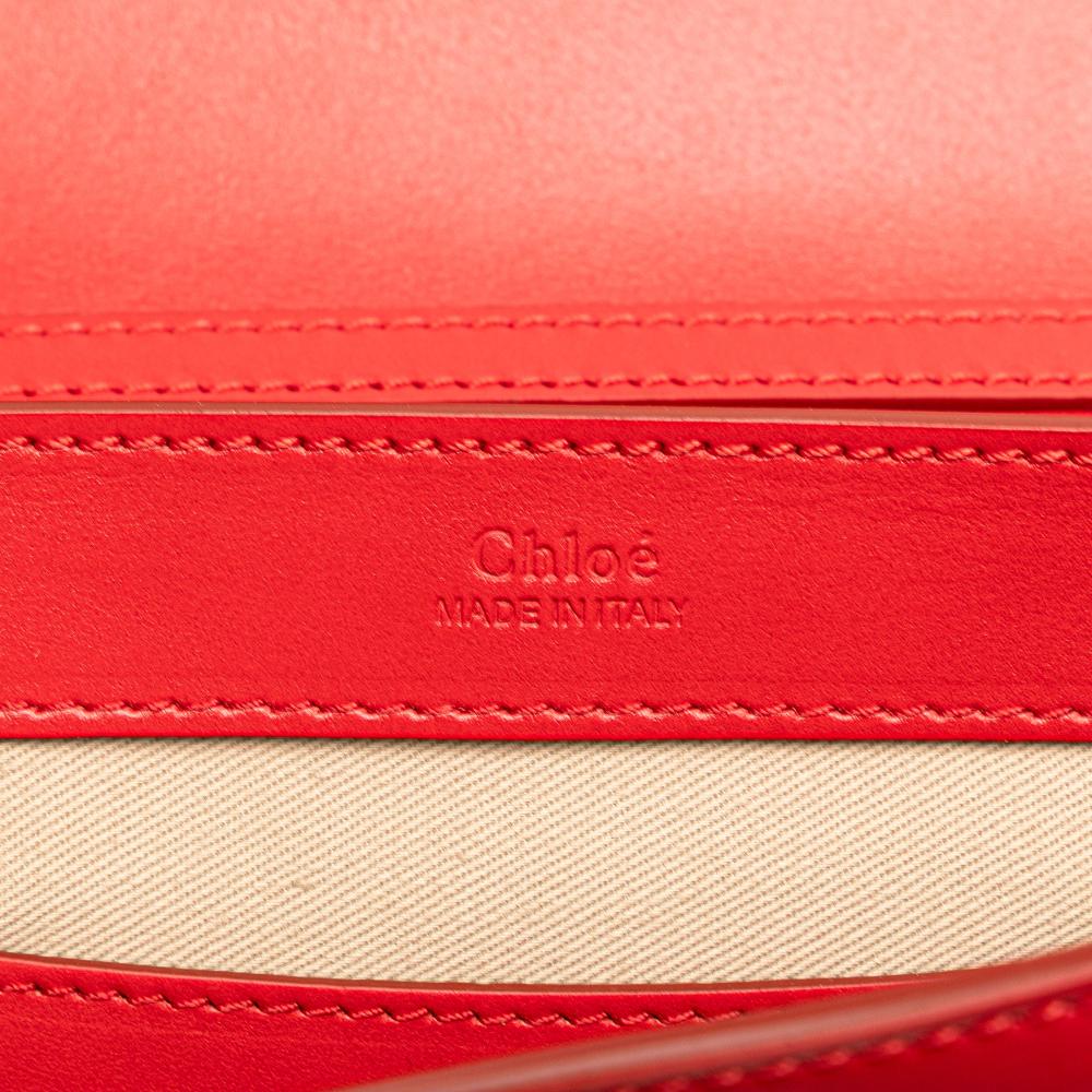 Ferragamo B Ferragamo Red Calf Leather Small skin and Suede C Clutch With Chain Italy